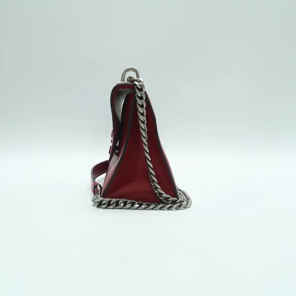 PRADA Monochrome Red Leather Shoulder Bag 891-032625 - Picture 3 of 12